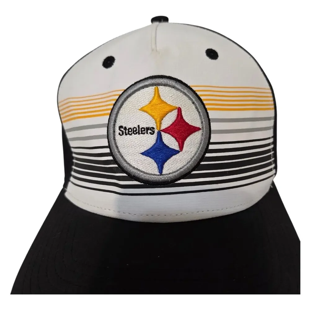 New Era Pittsburgh Steelers Cap Unisex White Black Embroidered NFL Snapback Hat